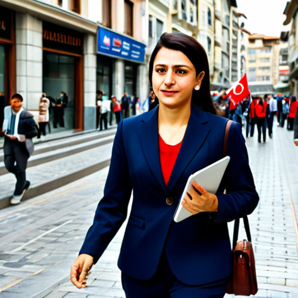 설명 가능한 AI의 성과 사례 분석 - **
A busy Istanbul street scene. A professional businesswoman in a modest, modern business suit wal...