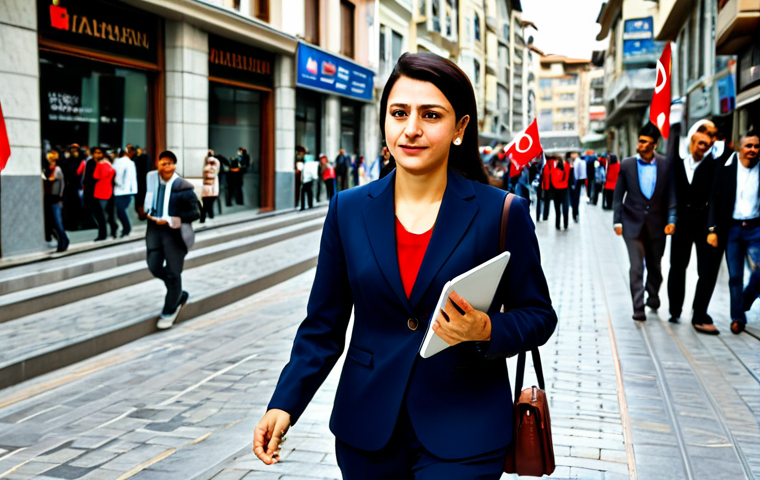 설명 가능한 AI의 성과 사례 분석 - **
A busy Istanbul street scene. A professional businesswoman in a modest, modern business suit wal...