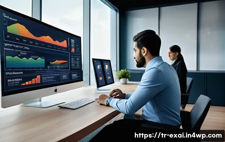 설명 가능한 AI의 실전 사례 연구 - A modern financial office scene in Istanbul, Turkey, showing diverse professionals analyzing transpa...